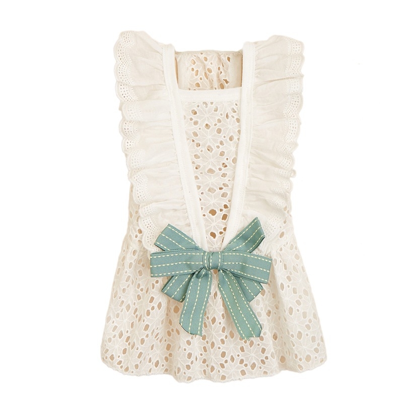 Tavasz Nyár Ősz Japán és koreai édes hercegnő masnis ruha Plüssmackók Kis és közepes kutyáknak való kisállatruhák