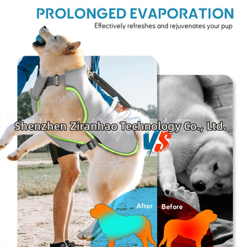 Γιλέκο ψύξης σκύλου με ιμάντα στήθους παγοκύστης για μεγάλα, μεσαία και μικρά σκυλιά, ρυθμιζόμενο μπλουζάκι ψύξης για κατοικίδια