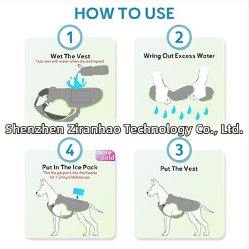 Γιλέκο ψύξης σκύλου με ιμάντα στήθους παγοκύστης για μεγάλα, μεσαία και μικρά σκυλιά, ρυθμιζόμενο μπλουζάκι ψύξης για κατοικίδια