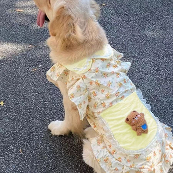 Kisállat Nagytestű Kutya Szuper Aranyos Arany Retriever Kutyaruhák Közepes Virágos Szamojéd Labrador