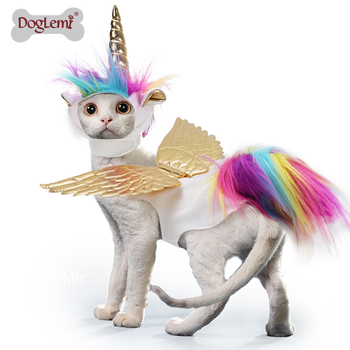 Хелоуин Котка Еднорог Декорация Сладка Еднорог Празнична Декорация Регулируеми велкро аксесоари за домашни любимци
