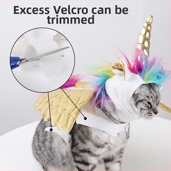 Хелоуин Котка Еднорог Декорация Сладка Еднорог Празнична Декорация Регулируеми велкро аксесоари за домашни любимци