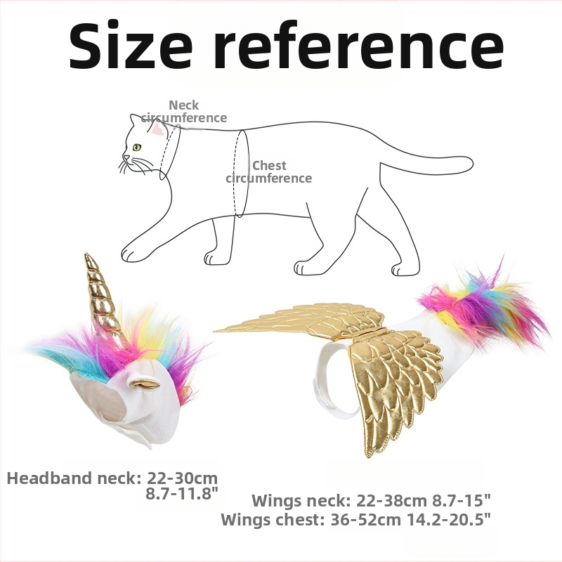 Хелоуин Котка Еднорог Декорация Сладка Еднорог Празнична Декорация Регулируеми велкро аксесоари за домашни любимци