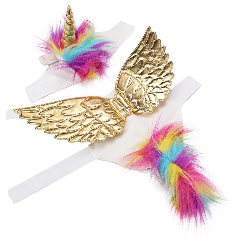 Хелоуин Котка Еднорог Декорация Сладка Еднорог Празнична Декорация Регулируеми велкро аксесоари за домашни любимци