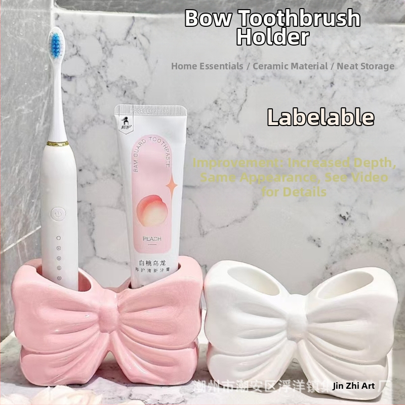 Lanko formos dantų šepetėlio laikiklis, keraminis dantų šepetėlio laikiklis, išskirtinis ir mielas vonios kriauklės laikiklis, didelio našumo tarpvalstybinis tiesioginis pristatymas iš „Amazon“.