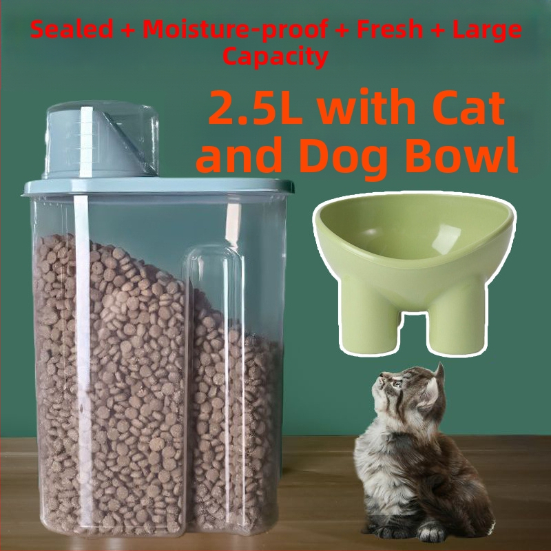 Kassitoidu ämber Lemmikloomakonservi hoiustamine Koeratoidu hoiustamine Teravilja hoiukast Karp suletud pakendis Teraviljakonteiner Piiriülene