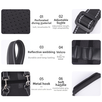 Ζώνη οπίσθιου ποδιού σκύλου για διασυνοριακή χρήση για ηλικιωμένους σκύλους, Αποκατάσταση σκύλων με αναπηρία, Χονδρική πώληση σχοινιών έλξης για ανύψωση οπίσθιων ποδιών