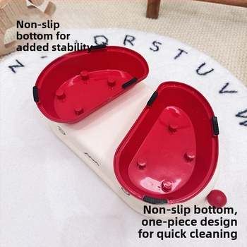 Ψηλό μπολ για κατοικίδια σε διασυνοριακό επίπεδο, αντικραδασμικό, προστασία αυχενικών σπονδύλων, διπλό μπολ για τάισμα και πόση, ατομικά συσκευασμένο μπολ δύο σε ένα για γάτες