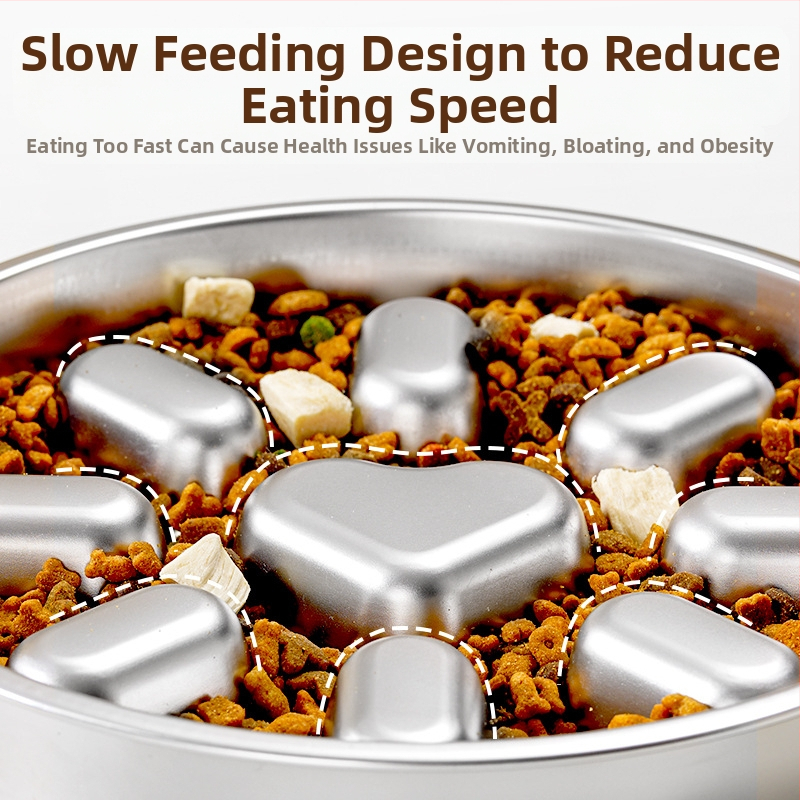 Miska pre domáce zvieratá Miska na pomalé jedlo Psí umývadlo Miska pre psa Nerezová oceľ Miska na vodu Ochrana krku Miska na jedlo pre psov Miska na krmivo pre psov Potreby pre domáce zvieratá