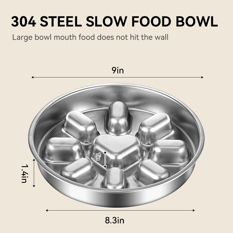 Lemmikloomakauss, aeglase toiduga kauss, koerakauss, koerakauss, roostevabast terasest veekauss, kaelakaitse, koeratoidukauss, koeratoidukauss, lemmikloomatarbed