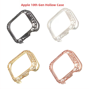Naujas, pritaikytas „Apple 10“ kartos „Applewatch6789SE“ tuščiavidurio metalo deimantinio apsauginio laikrodžio korpuso rėmelis