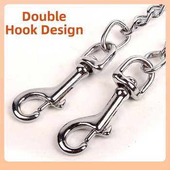 ✪ Λουρί για κατοικίδια Μεταλλική αλυσίδα για σκύλους Σιδερένια αλυσίδα Ένα-προς-Δύο λουρί διπλής κεφαλής Δύο-σε-Ένα Μικρό και μεσαίου μεγέθους σκύλος Κατασκευαστής Άμεσα