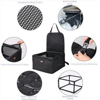 Μικρό και μεσαίου μεγέθους κλουβί αυτοκινήτου για σκύλους, μπροστινή και πίσω σειρά, μαξιλάρι καθίσματος ασφαλείας για σκύλους, διασυνοριακό κλουβί αυτοκινήτου για κατοικίδια