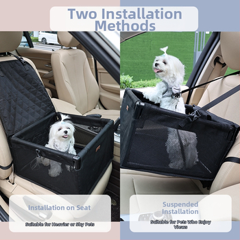 Μικρό και μεσαίου μεγέθους κλουβί αυτοκινήτου για σκύλους, μπροστινή και πίσω σειρά, μαξιλάρι καθίσματος ασφαλείας για σκύλους, διασυνοριακό κλουβί αυτοκινήτου για κατοικίδια