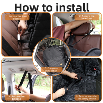 Ρυθμιζόμενη φωλιά κατοικίδιων, τοποθετημένη στο αυτοκίνητο, μεσαίου και μεγάλου μεγέθους κλουβί σήραγγας για σκύλους, φορητό αντιβρώμικο αυτοκίνητο για κατοικίδια, είδη κατοικίδιων για σκύλους