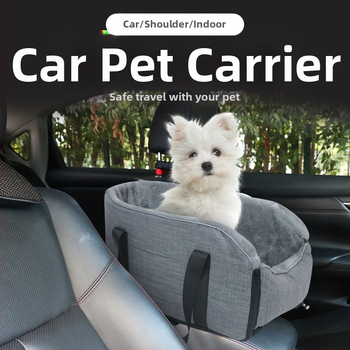 Piiriülene lemmikloomade auto fliisvoodriga kassikuut kaasaskantav väikestele koertele keskjuhtimiskotiga eemaldatav kaasaskantav kuut autosse