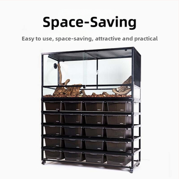 Κουτί αναπαραγωγής ερπετού για αναρρίχηση, πλαστικό κουτί, κουτί αναπαραγωγής PVC με ράφι τροφοδοσίας RZ