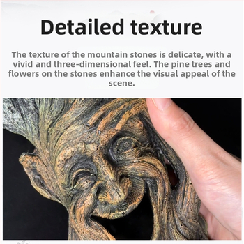 Ενυδρείο ψαριών Διακόσμηση τοπίου Βραχοσκεπή Πέτρινο γρασίδι Τοπίο Τεχνητό υδρόβιο φυτό Πακέτο τοπίου Ρητίνη Δέντρο Άνδρας Στολίδια Ενυδρείου