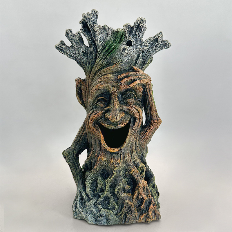 Akvárium Kertdekoráció Sziklakert Kő Fű Díszlet Mesterséges Vízinövény Kertészeti Csomag Gyanta Fa Ember Díszek Akvárium