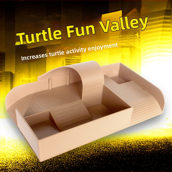 „Tortoise Happy Valley Sun“ vėžlio stalas su „Tortoise Sun“ atlošu, laipiojimo šlaitu akvariumo apželdinimas su filtru, plaukiojanti sala