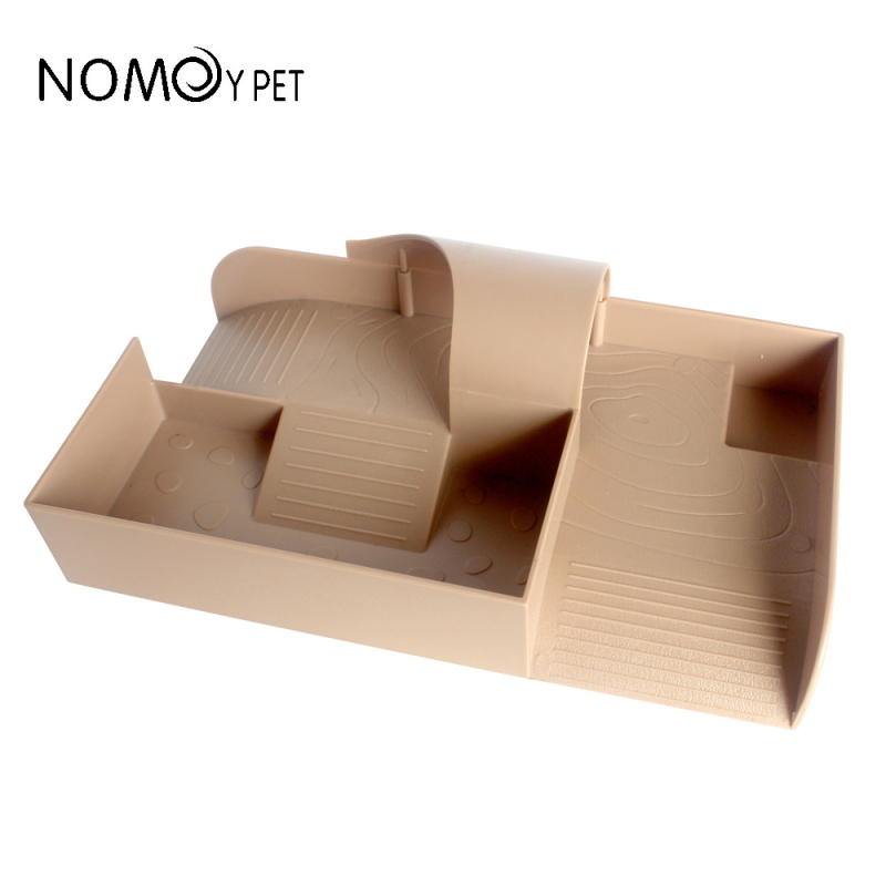 „Tortoise Happy Valley Sun“ vėžlio stalas su „Tortoise Sun“ atlošu, laipiojimo šlaitu akvariumo apželdinimas su filtru, plaukiojanti sala