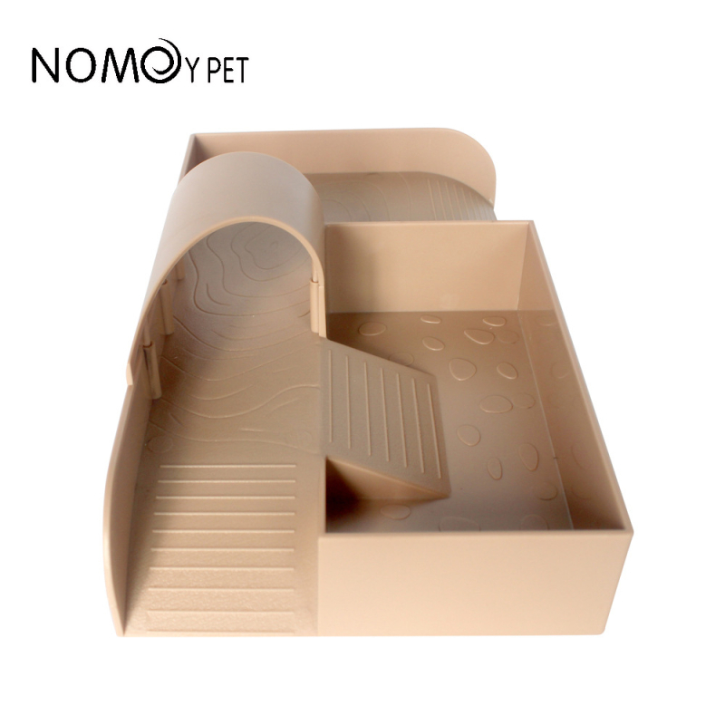 „Tortoise Happy Valley Sun“ vėžlio stalas su „Tortoise Sun“ atlošu, laipiojimo šlaitu akvariumo apželdinimas su filtru, plaukiojanti sala