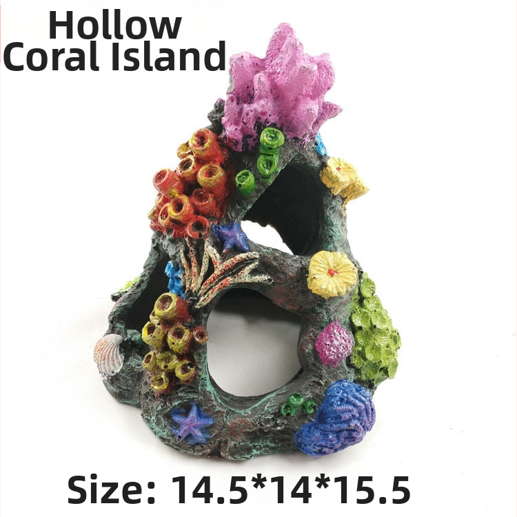 Forró eladó akváriumi haltartály tereprendezés dekoráció haltartály akvárium sziklakert korall tereprendezés csomag aranyhalas tartály menedékház