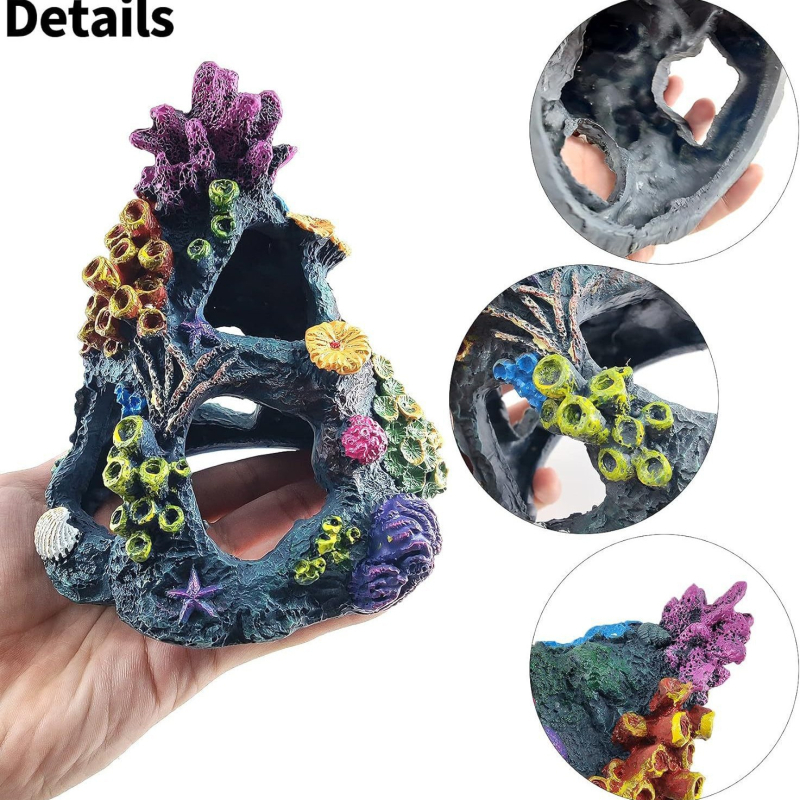 Forró eladó akváriumi haltartály tereprendezés dekoráció haltartály akvárium sziklakert korall tereprendezés csomag aranyhalas tartály menedékház