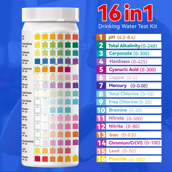 Piiriülene e-kaubandus Wanchengi bioloogilise vee puhastaja joogivesi kraanivesi basseinivee testribad 16 ühes