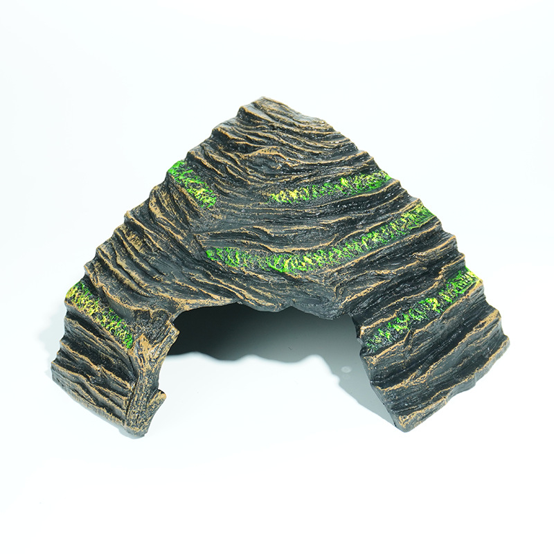 Hüllőbúvóhely, Menedék, Mászóplatform, Sütőztetőplatform, Teknősgyantás dekoráció, Díszlet, Gekkó táj, Hüllőbekerítés