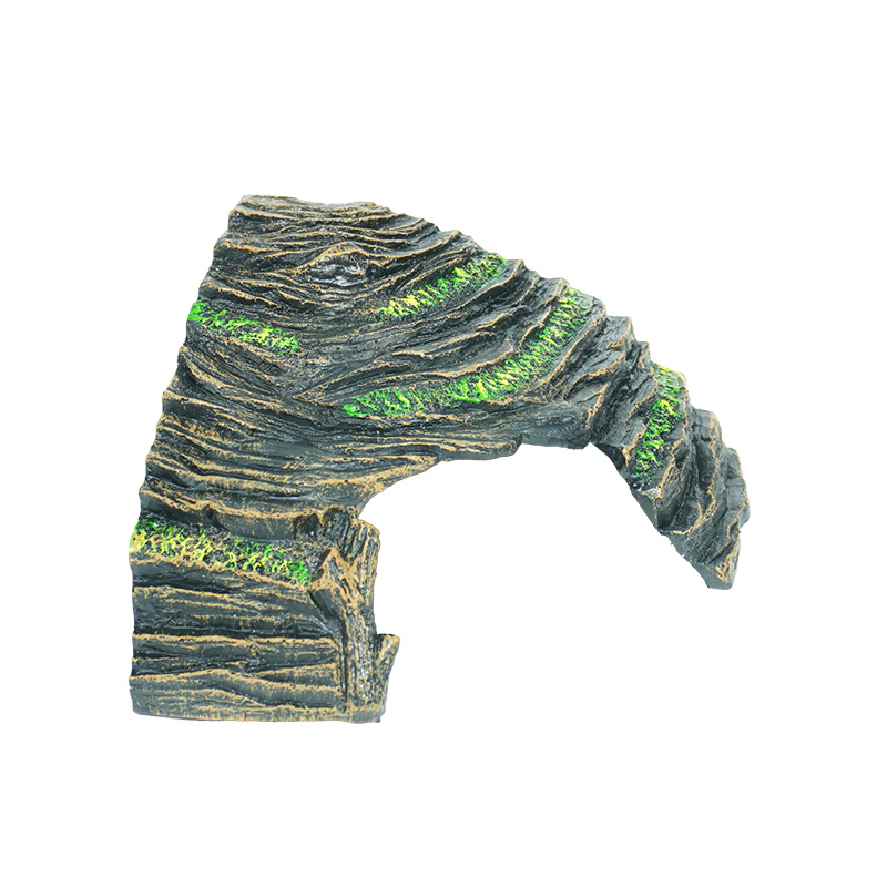 Hüllőbúvóhely, Menedék, Mászóplatform, Sütőztetőplatform, Teknősgyantás dekoráció, Díszlet, Gekkó táj, Hüllőbekerítés