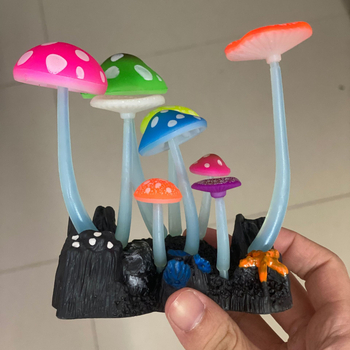 Ενυδρείο ψαριών τοπίο φωτεινή σιλικόνη προσομοίωση σκληρή ράβδος 9 κατασκευαστές μανιταριών rockery χονδρικής ειδικές διακοσμήσεις