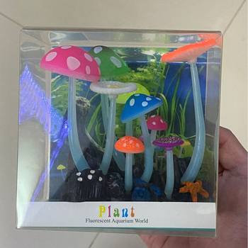 Ενυδρείο ψαριών τοπίο φωτεινή σιλικόνη προσομοίωση σκληρή ράβδος 9 κατασκευαστές μανιταριών rockery χονδρικής ειδικές διακοσμήσεις