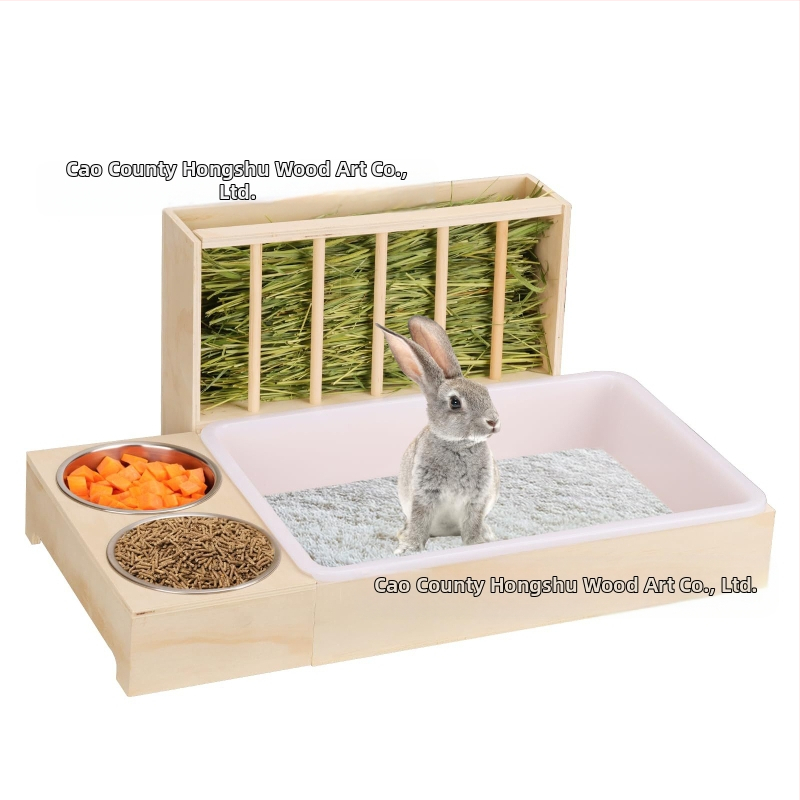 Puidust piiriülene küüliku heinasöötja, täispuidust väikeloomade söötja, majapidamistarbed puidust väikestele lemmikloomadele