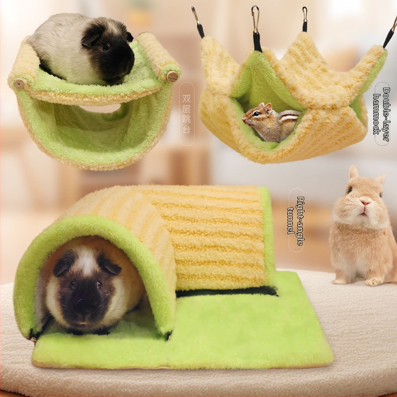 Cuib de hamster, porc olandez, iepure, tunel de evadare, cort de evadare, cuib de patru anotimpuri, universal, canal pentru animale de companie mici, hamac