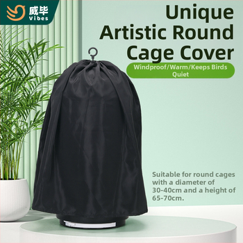 Weibi Xinqi kerek madárkalitka-takaró tigrisbőrből, nyolc testvérből készült kalitka-takaró, árnyékoló, meleg, vízálló, szélálló madárkalitka-kendő