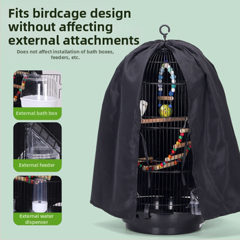 Weibi Xinqi στρογγυλό κάλυμμα κλουβιού πουλιών από δέρμα τίγρης οκτώ αδελφών, σκίαση, ζεστό, αδιάβροχο, αντιανεμικό, ύφασμα κλουβιού πουλιών