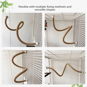 Σπειροειδής βάση σκάλας αναρρίχησης, εύκαμπτη και παραμορφώσιμη, παιχνίδι παπαγάλου, σχοινί κάνναβης, βάση πουλιών, δέρμα τίγρης, ράβδος λείανσης Xuanfeng Peony