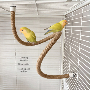 Σπειροειδής βάση σκάλας αναρρίχησης, εύκαμπτη και παραμορφώσιμη, παιχνίδι παπαγάλου, σχοινί κάνναβης, βάση πουλιών, δέρμα τίγρης, ράβδος λείανσης Xuanfeng Peony
