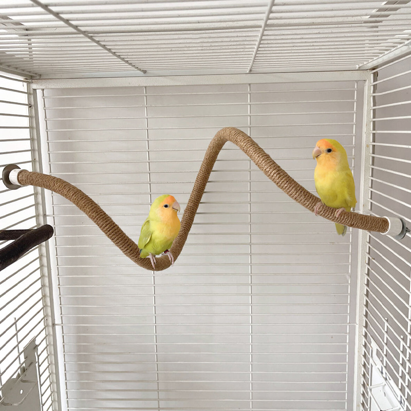 Spirális mászólétra állványrúd Hajlítható és deformálható papagájjáték kenderkötél madárállvány tigrisbőr xuanfeng bazsarózsa csiszolókarom rúd