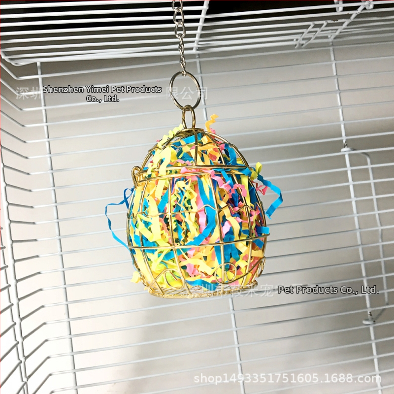 Играчка папагал Играчка птица Дъвчаща играчка Заек Играчка за хранене Кошница с плодове Играчка за хранене Четкана играчка 60 г