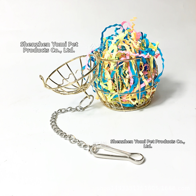 Играчка папагал Играчка птица Дъвчаща играчка Заек Играчка за хранене Кошница с плодове Играчка за хранене Четкана играчка 60 г