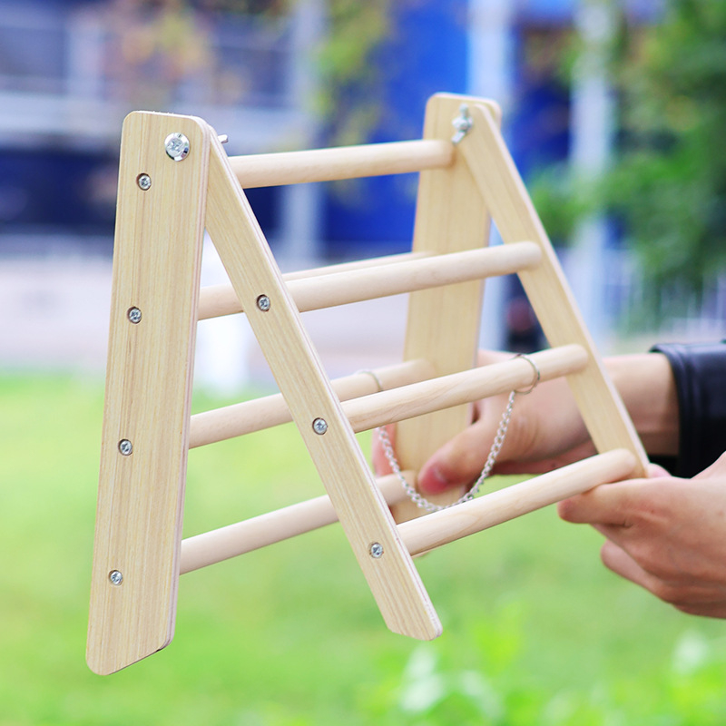 Csirkeállvány, fa háromszög alakú kisállat csirkeállvány, nagy kakas, tyúk kakasállvány, összecsukható állvány, gyári nagykereskedelem