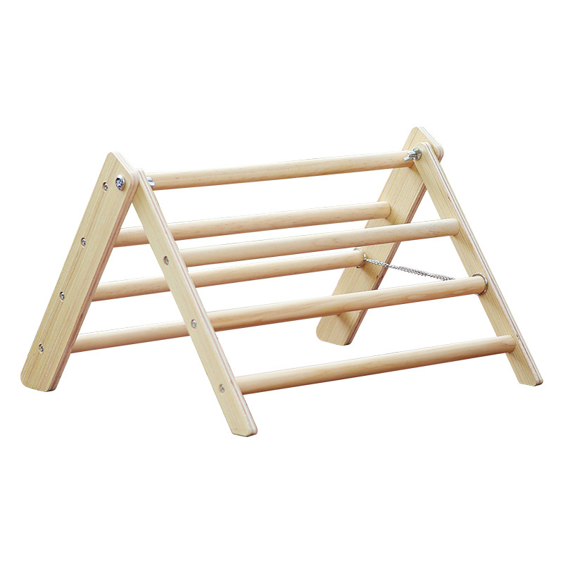 Csirkeállvány, fa háromszög alakú kisállat csirkeállvány, nagy kakas, tyúk kakasállvány, összecsukható állvány, gyári nagykereskedelem