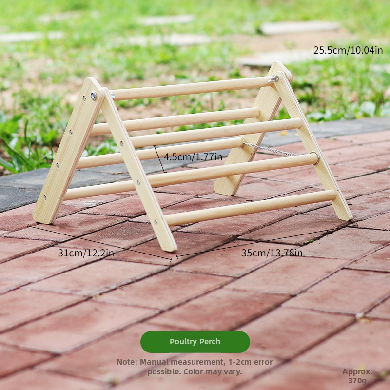 Csirkeállvány, fa háromszög alakú kisállat csirkeállvány, nagy kakas, tyúk kakasállvány, összecsukható állvány, gyári nagykereskedelem