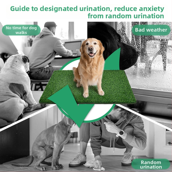 Αντιολισθητικό και αδιάβροχο μαξιλαράκι πάνας απομίμησης γκαζόν από τον κατασκευαστή, αναπνεύσιμο και εύκολο στο πλύσιμο, χαλάκι εκπαίδευσης χόρτου τουαλέτας γενικής χρήσης για σκύλους και γάτες