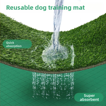 Αντιολισθητικό και αδιάβροχο μαξιλαράκι πάνας απομίμησης γκαζόν από τον κατασκευαστή, αναπνεύσιμο και εύκολο στο πλύσιμο, χαλάκι εκπαίδευσης χόρτου τουαλέτας γενικής χρήσης για σκύλους και γάτες