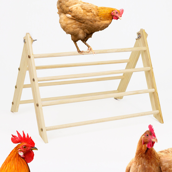 Csirkeállvány Madárjáték Fa Háromszög Kisállat Csirkeállvány Nagy Kakas Tyúk Papagáj Állvány