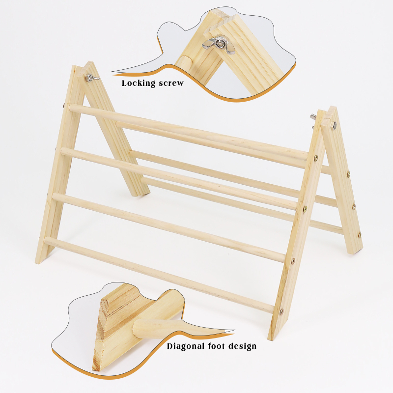 Csirkeállvány Madárjáték Fa Háromszög Kisállat Csirkeállvány Nagy Kakas Tyúk Papagáj Állvány