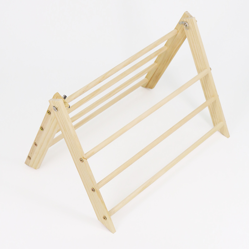 Csirkeállvány Madárjáték Fa Háromszög Kisállat Csirkeállvány Nagy Kakas Tyúk Papagáj Állvány